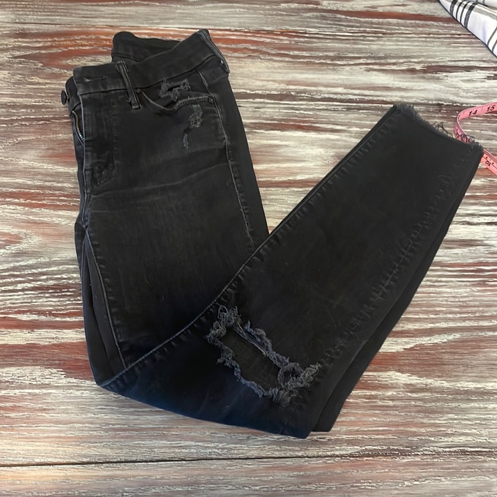 Mother the looker frayed jeans